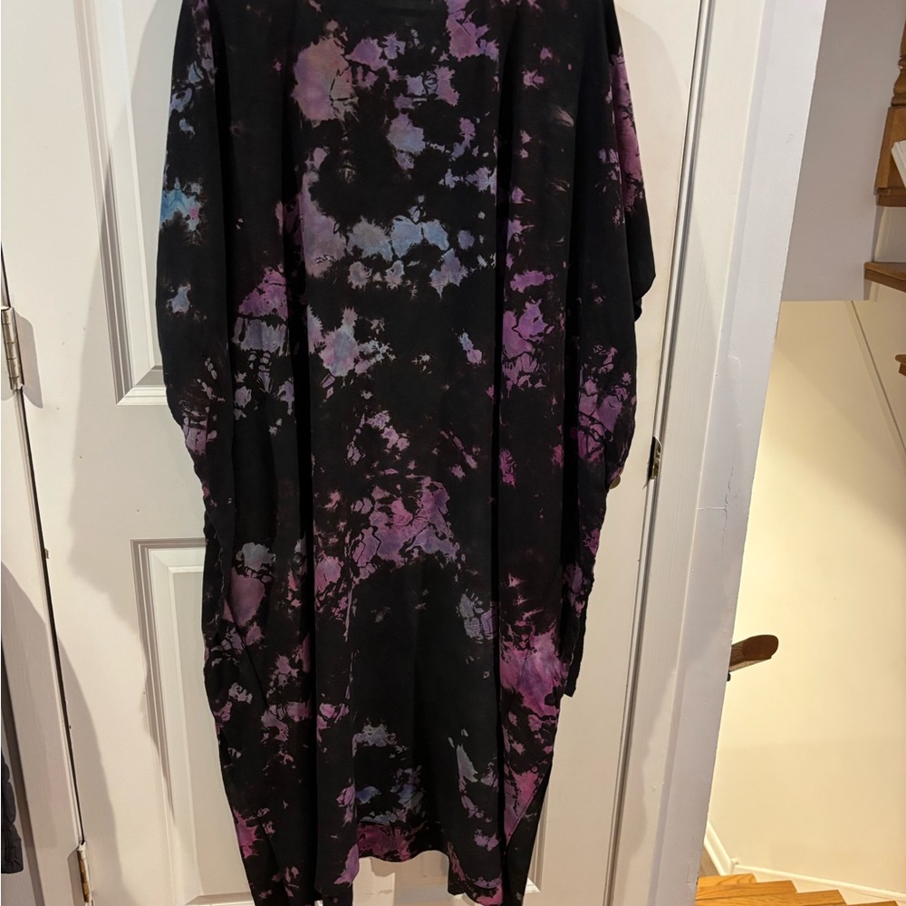 Multicolor Tie-Dye Kaftan Dress - Picture 6 of 7